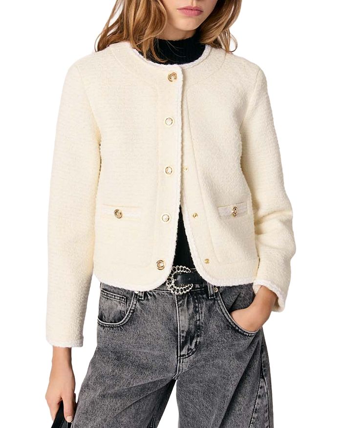 Короткий твидовый пиджак Vatriani Maje, слоновая кость/кремовый
Короткий твидовый пиджак Vatriani Maje, слоновая кость/кремовый