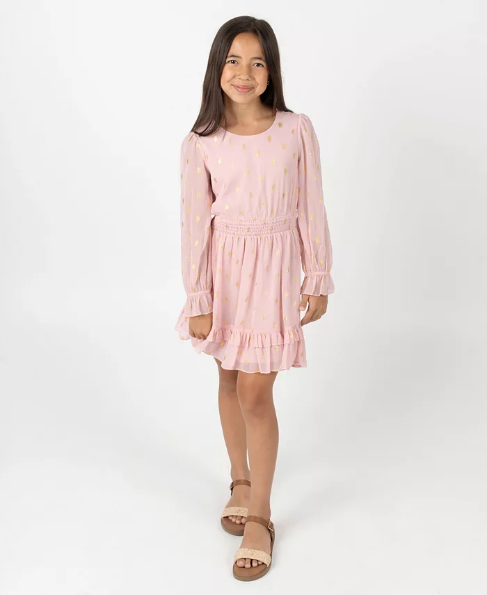 Платье из шифона с фольгированными точками для девочек Rare Editions, розовый
Платье из шифона с фольгированными точками для девочек Rare Editions, розовый