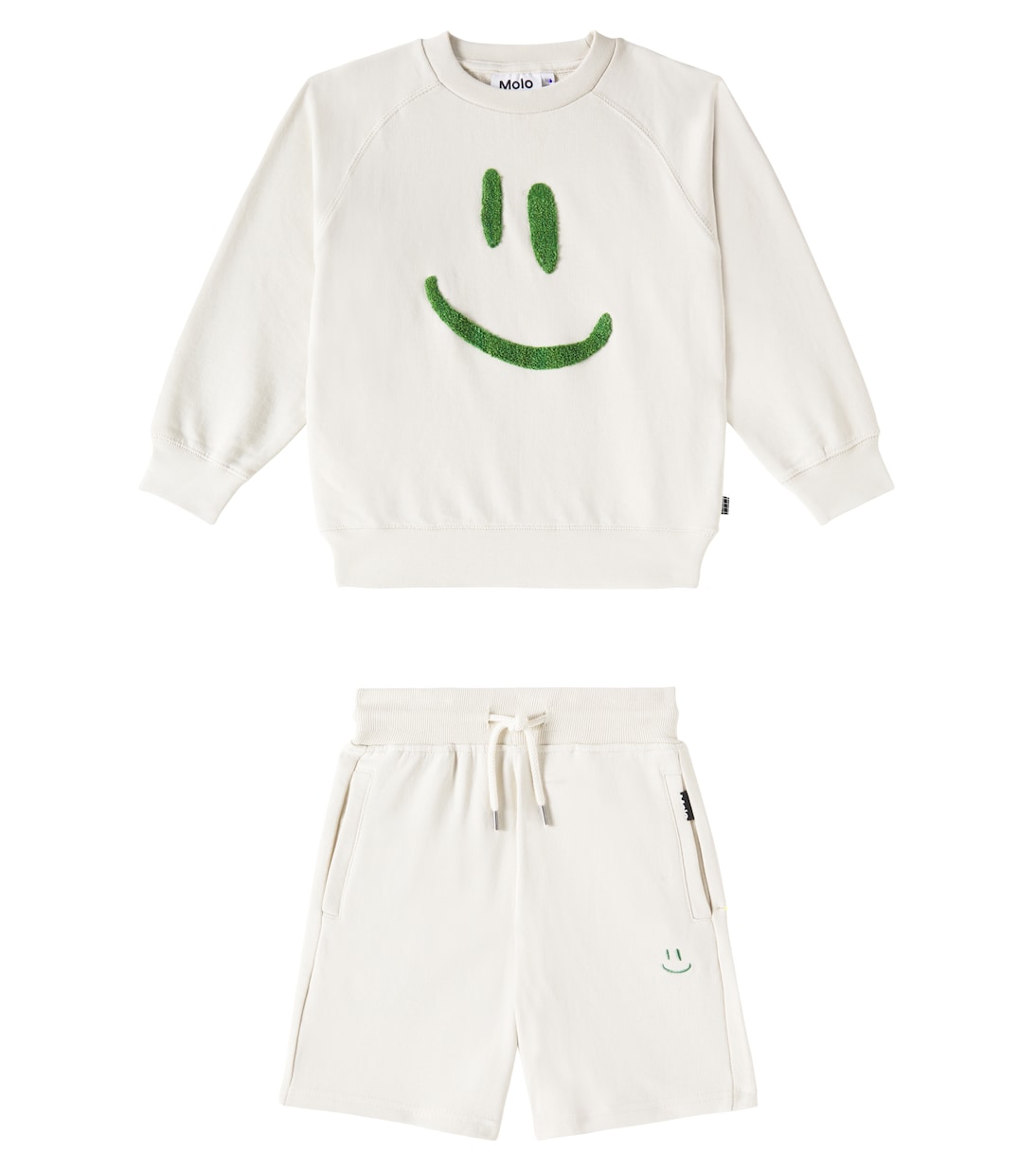 Комплект из хлопковых спортивных штанов и шорт Майк Molo, White Noise
Комплект из хлопковых спортивных штанов и шорт Майк Molo, White Noise