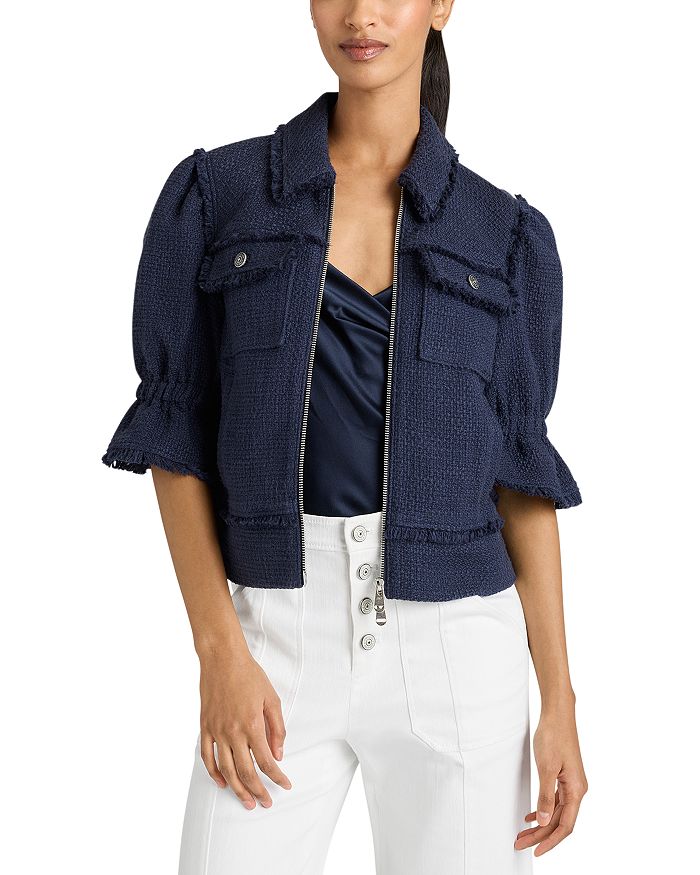 Жакет с коротким рукавом Holly из букле Cinq à Sept, синий
Жакет с коротким рукавом Holly из букле Cinq à Sept, синий