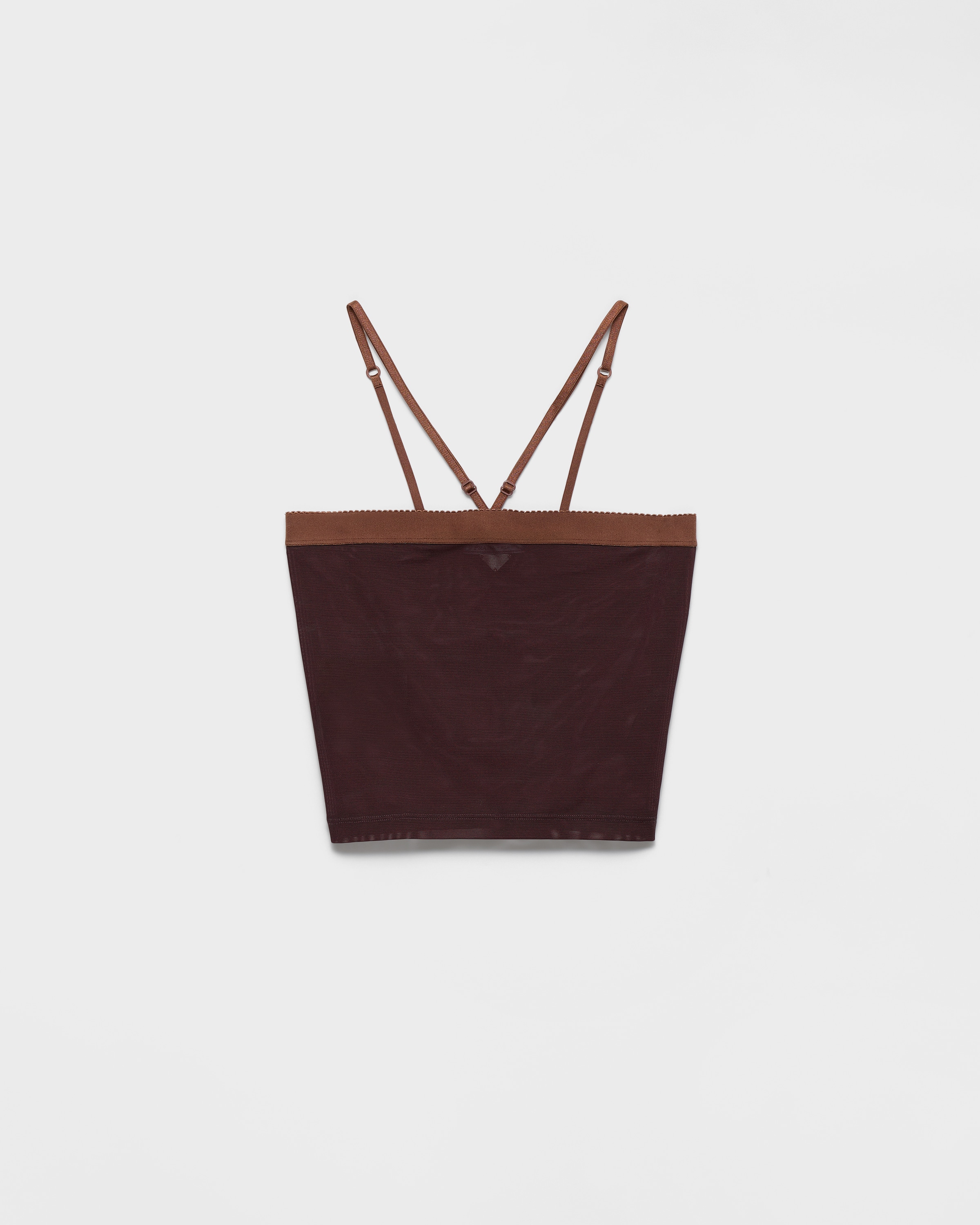 Топ из тюля Prada, коричневый
Топ из тюля Prada, коричневый