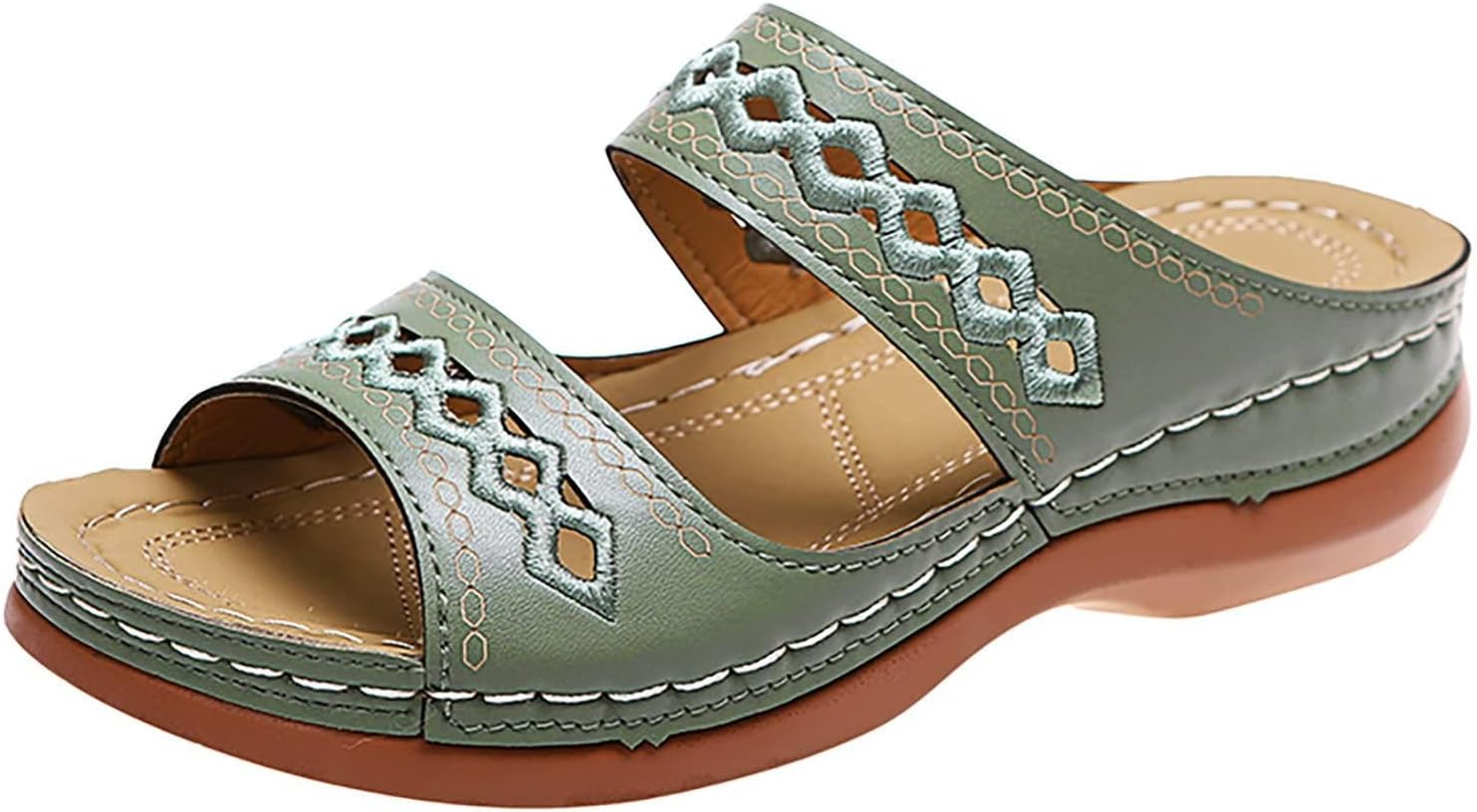 Женские сандалии летние комфортные на платформе с удобной посадкой, для ходьбы, с открытым носком, повседневные и нарядные, в стиле бохо, для пляжа, отпуска и прогулок на открытом воздухе Kvotuu, зеленый
Женские сандалии летние комфортные на платформе с удобной посадкой, для ходьбы, с открытым носком, повседневные и нарядные, в стиле бохо, для пляжа, отпуска и прогулок на открытом воздухе Kvotuu, зеленый