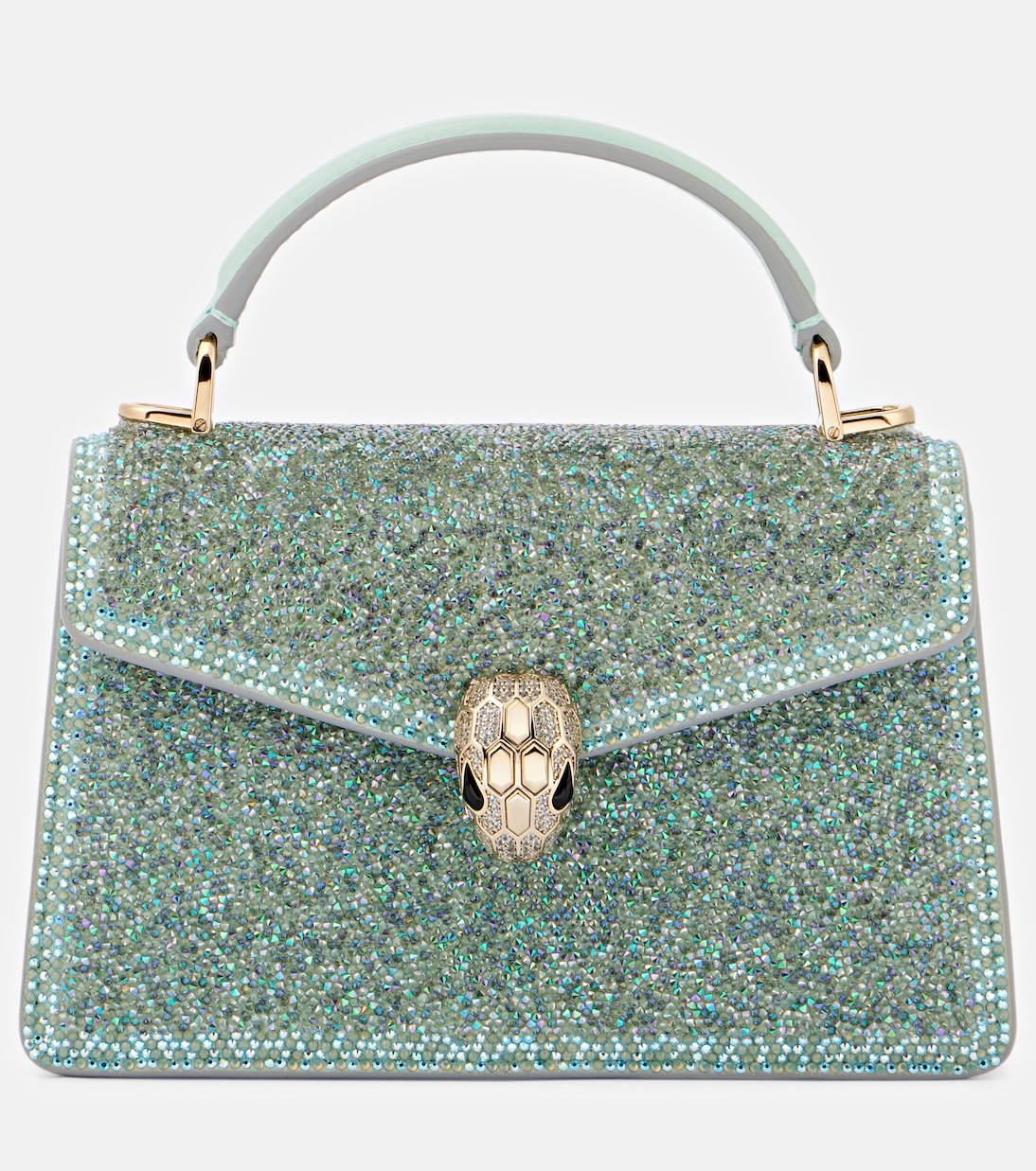 Сумка-тоут Serpenti Forever Mini из замши Bvlgari, Acqumarina
Сумка-тоут Serpenti Forever Mini из замши Bvlgari, Acqumarina