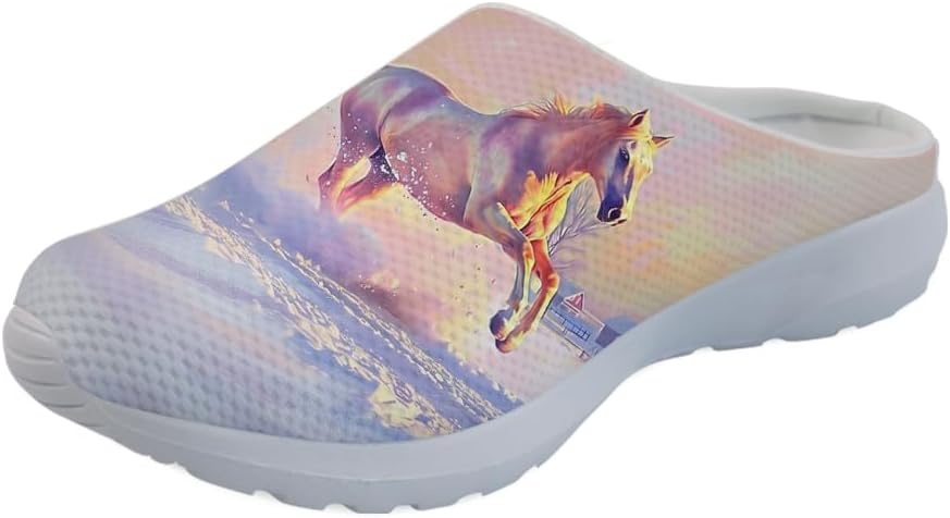 Женские сабо-клоги Forchrinse Blue Palm Tree с сеткой, легкие для ходьбы, с мягкой поддержкой свода стопы, для работы, ухода за больными, Running Horse
Женские сабо-клоги Forchrinse Blue Palm Tree с сеткой, легкие для ходьбы, с мягкой поддержкой свода стопы, для работы, ухода за больными, Running Horse