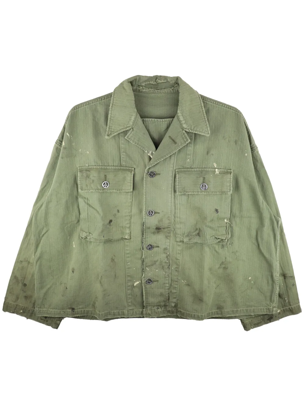 Куртка-рубашка с узором в елочку Readymade, зеленый
Куртка-рубашка с узором в елочку Readymade, зеленый