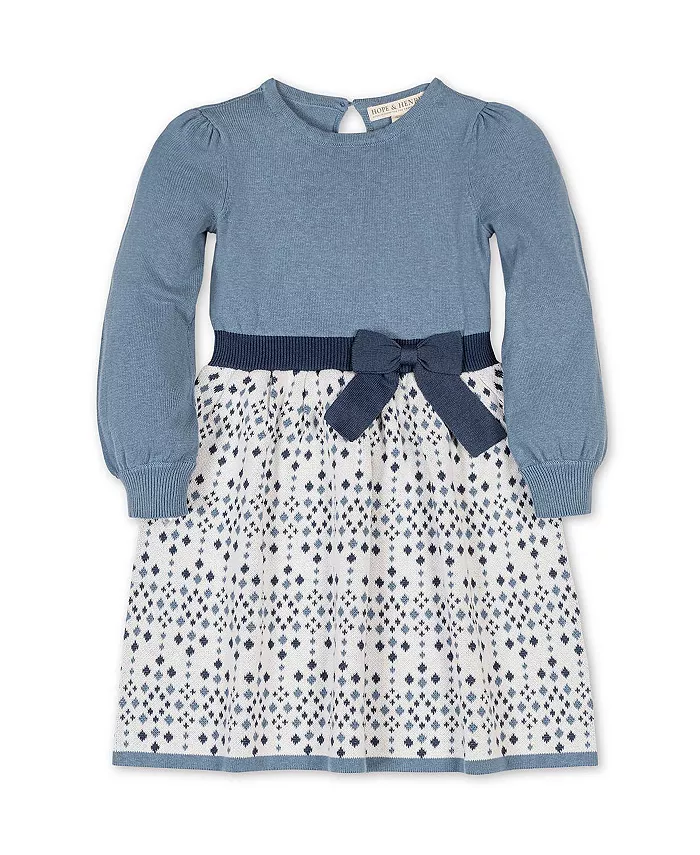 Органическое платье-свитер с длинным рукавом и бантом для девочек постарше Hope & Henry, синий
Органическое платье-свитер с длинным рукавом и бантом для девочек постарше Hope & Henry, синий