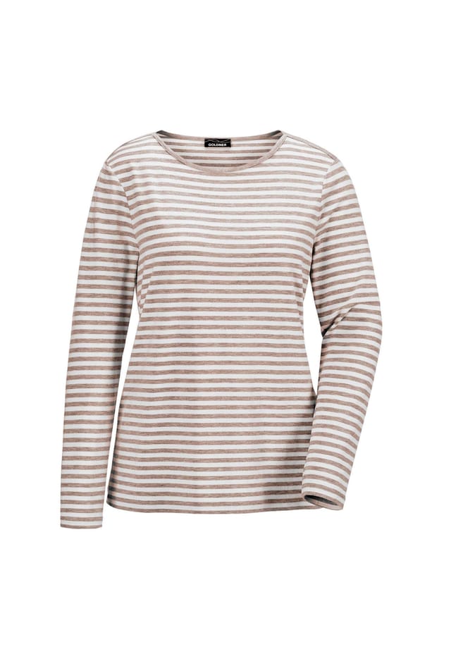 Короткий размер: полосатая рубашка с вырезом-лодочкой Goldner, мультиколор
Короткий размер: полосатая рубашка с вырезом-лодочкой Goldner, мультиколор