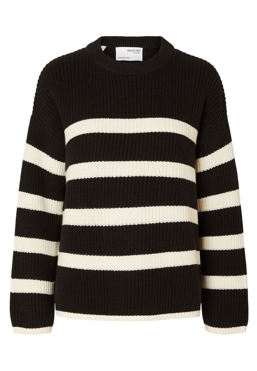 Джемпер Selected Slfbloomie O Neck, черный с белоснежным
Джемпер Selected Slfbloomie O Neck, черный с белоснежным