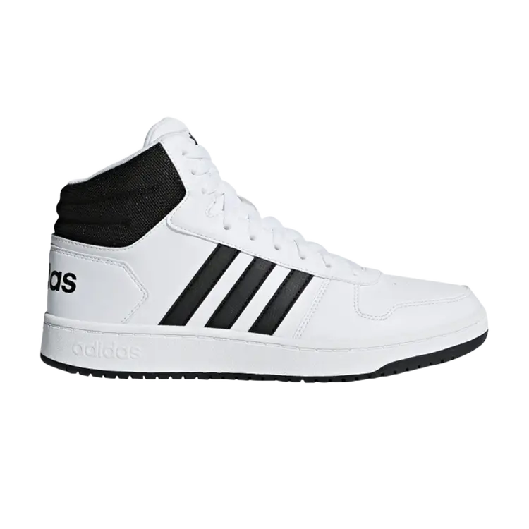 Кроссовки Adidas Hoops 2.0 Mid 'White Black', белый 
Кроссовки Adidas Hoops 2.0 Mid 'White Black', белый
