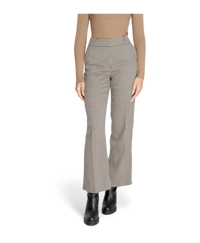 Брюки с высокой талией в клетку «гусиная лапка» Only, бежевый
Брюки с высокой талией в клетку «гусиная лапка» Only, бежевый