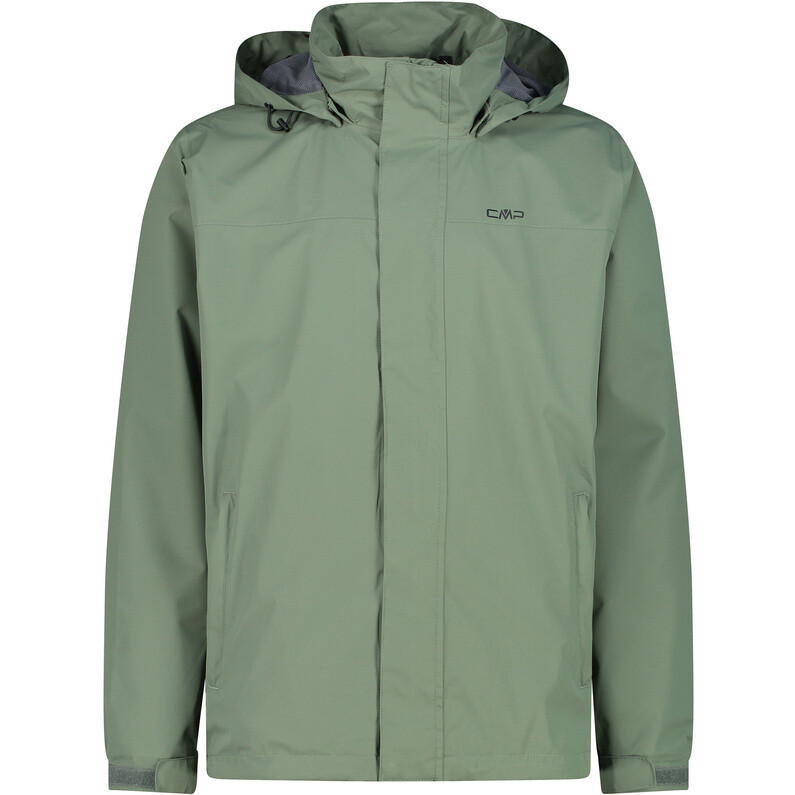 Мужская куртка от дождя на пуговицах с капюшоном CMP, зеленый 
Мужская куртка от дождя на пуговицах с капюшоном CMP, зеленый