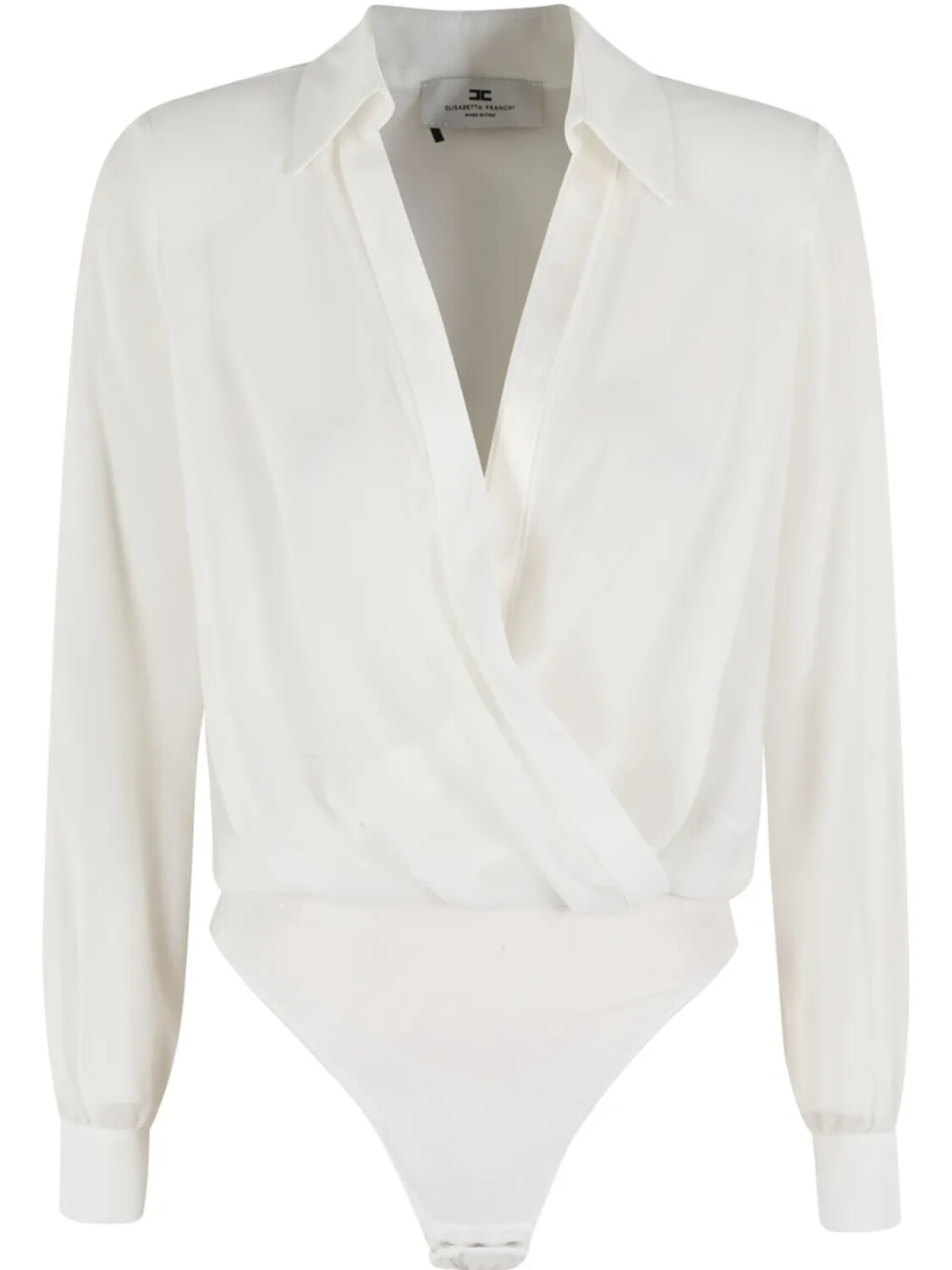 Боди Elisabetta Franchi с драпировкой и запахом, белый
Боди Elisabetta Franchi с драпировкой и запахом, белый