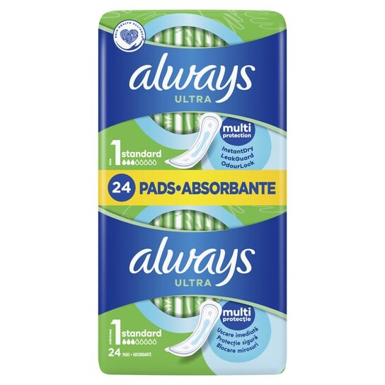Гигиенические прокладки Always Ultra Standard 24 шт., Procter & Gamble
Гигиенические прокладки Always Ultra Standard 24 шт., Procter & Gamble
