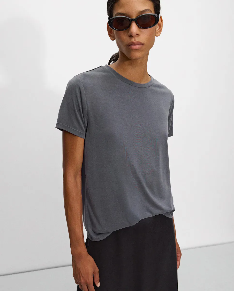 Женская однотонная футболка с коротким рукавом Parfois, серый
Женская однотонная футболка с коротким рукавом Parfois, серый