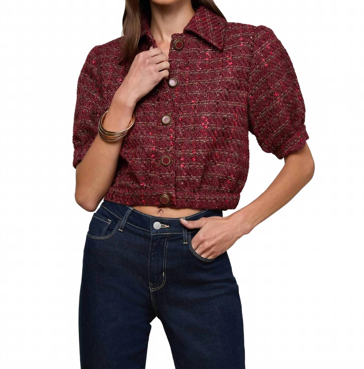 L'Agence Укороченный твидовый жакет Cove, коричнево-черный, вишневый, разноцветный
L'Agence Укороченный твидовый жакет Cove, коричнево-черный, вишневый, разноцветный