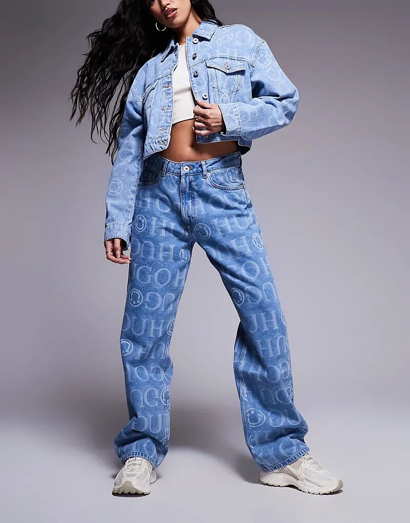 Джинсы HUGO Blue Elyah с принтом логотипа по всей поверхности синего цвета (часть комплекта)
Джинсы HUGO Blue Elyah с принтом логотипа по всей поверхности синего цвета (часть комплекта)