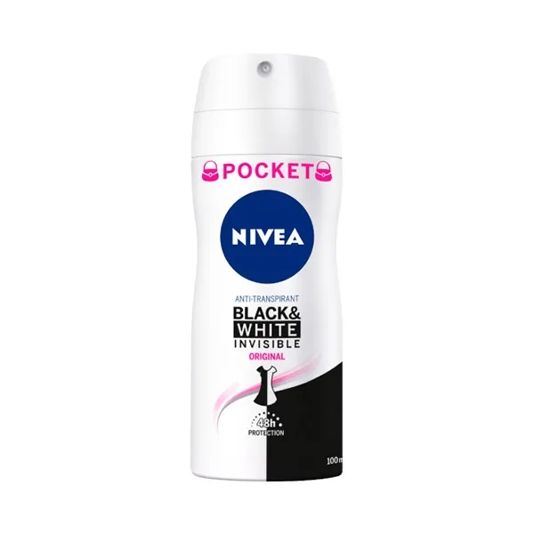 Карманный дезодорант-антиперспирант Black & White Invisible Pocket Nivea, 100 ml
Карманный дезодорант-антиперспирант Black & White Invisible Pocket Nivea, 100 ml