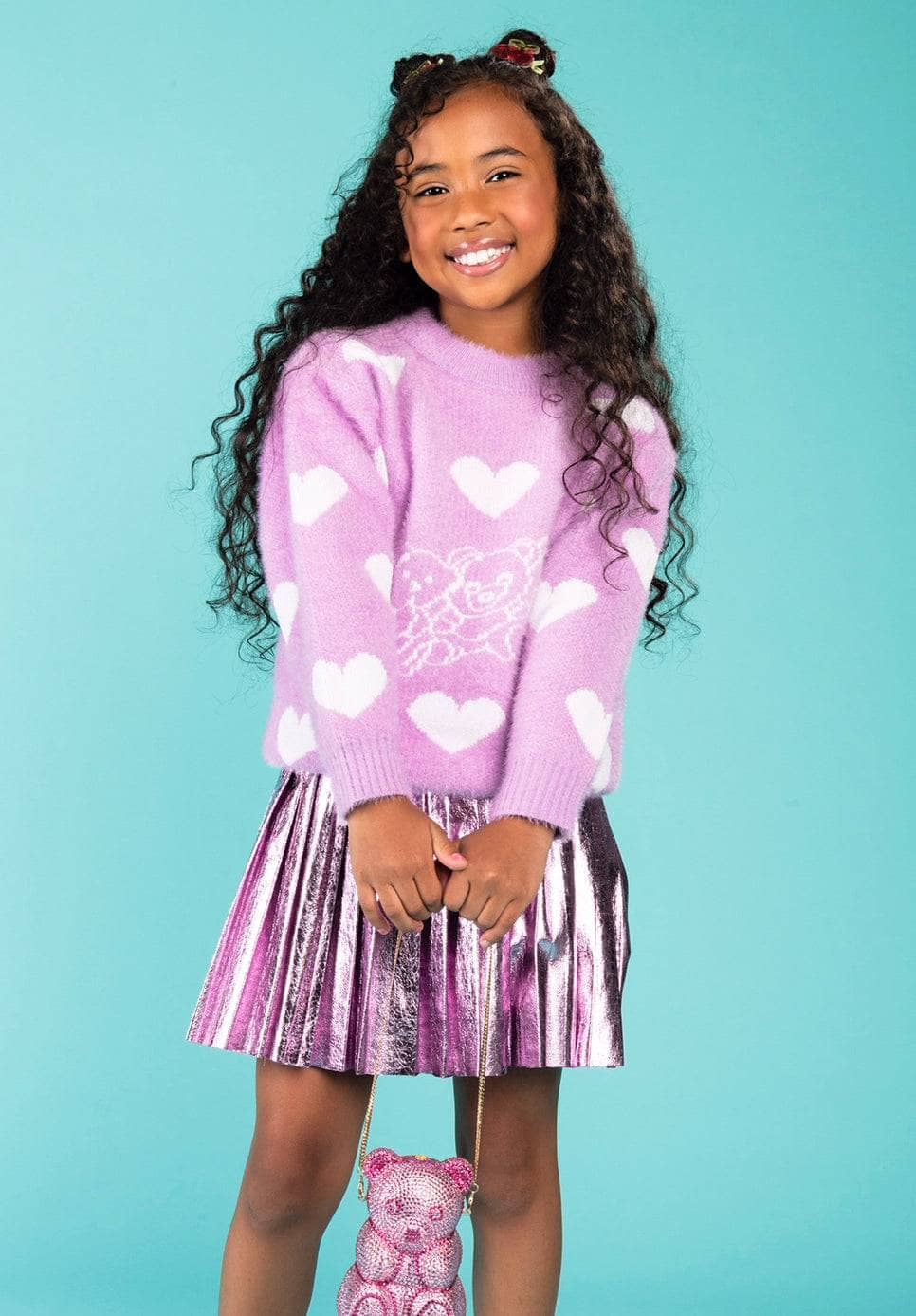 Вязаный свитер «Я люблю плюшевых мишек» Lola + The Boys, фиолетовый
Вязаный свитер «Я люблю плюшевых мишек» Lola + The Boys, фиолетовый