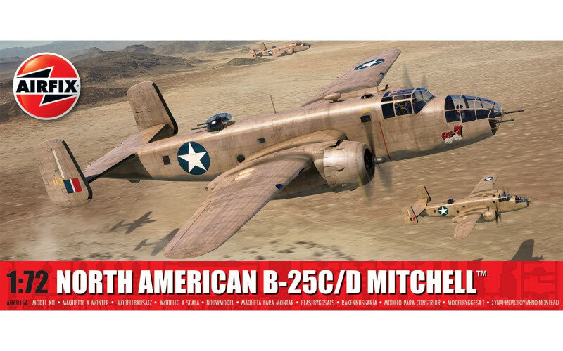 Airfix, комплект модели, North American B-25c/d Mitchell 1/72
Airfix, комплект модели, North American B-25c/d Mitchell 1/72