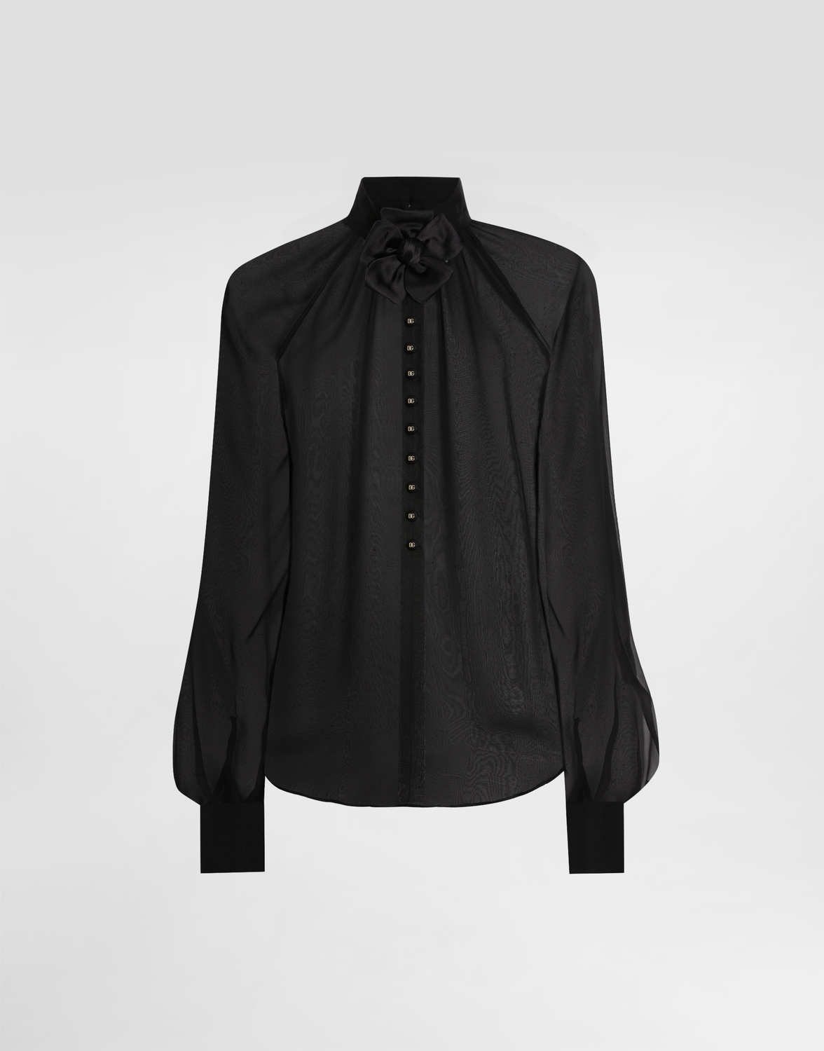 Шифоновая блузка с цветочной отделкой Dolce & Gabbana, черный
Шифоновая блузка с цветочной отделкой Dolce & Gabbana, черный