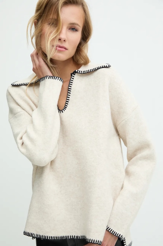 Свитер с шерстью Answear.Lab, бежевый
Свитер с шерстью Answear.Lab, бежевый