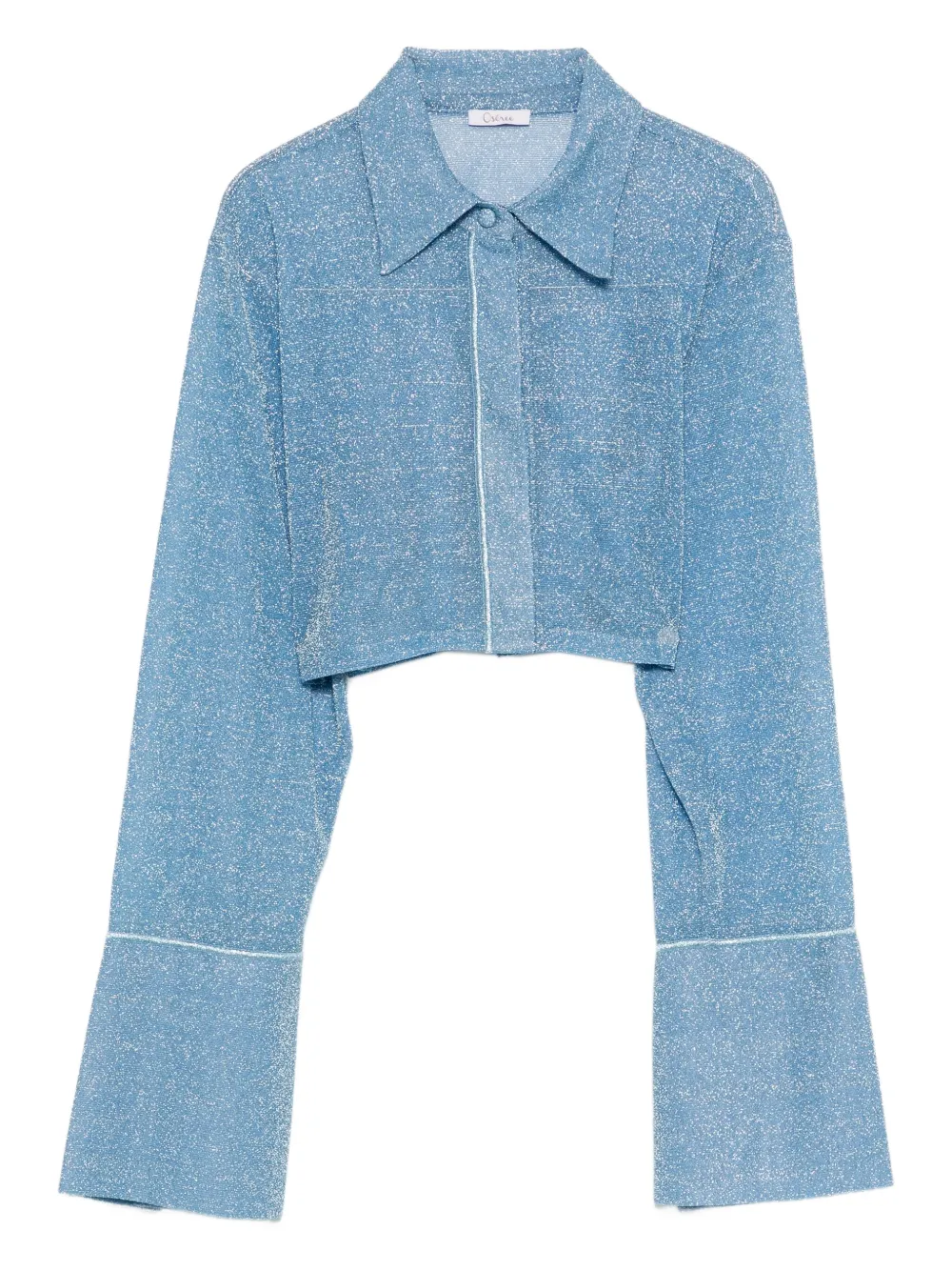 Укороченный топ с люрексом Oséree, синий
Укороченный топ с люрексом Oséree, синий