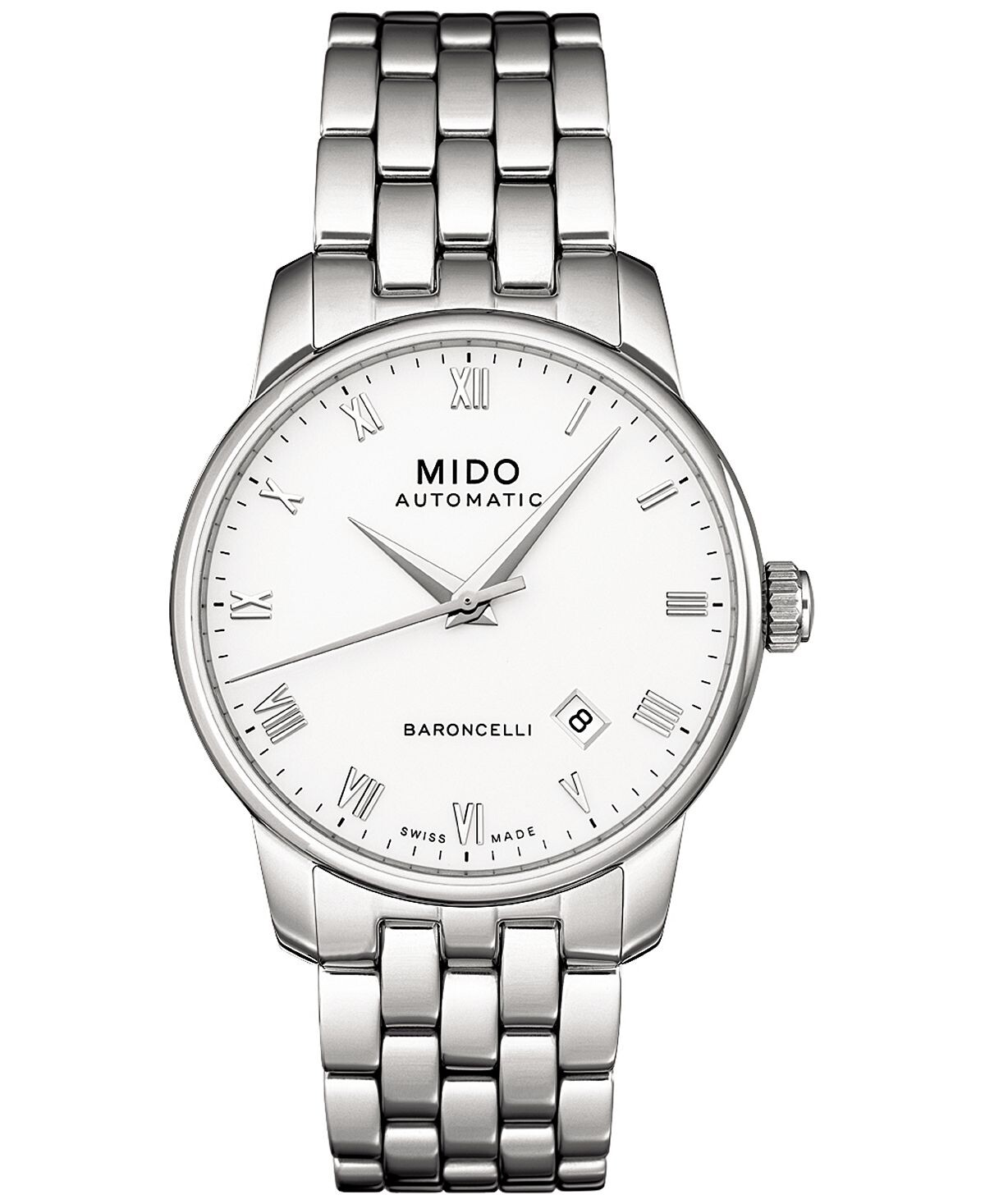Мужские швейцарские автоматические часы Baroncelli с браслетом из нержавеющей стали 38 мм Mido
Мужские швейцарские автоматические часы Baroncelli с браслетом из нержавеющей стали 38 мм Mido