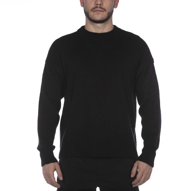 Черный свитер из мохера с круглым вырезом Amish, черный
Черный свитер из мохера с круглым вырезом Amish, черный