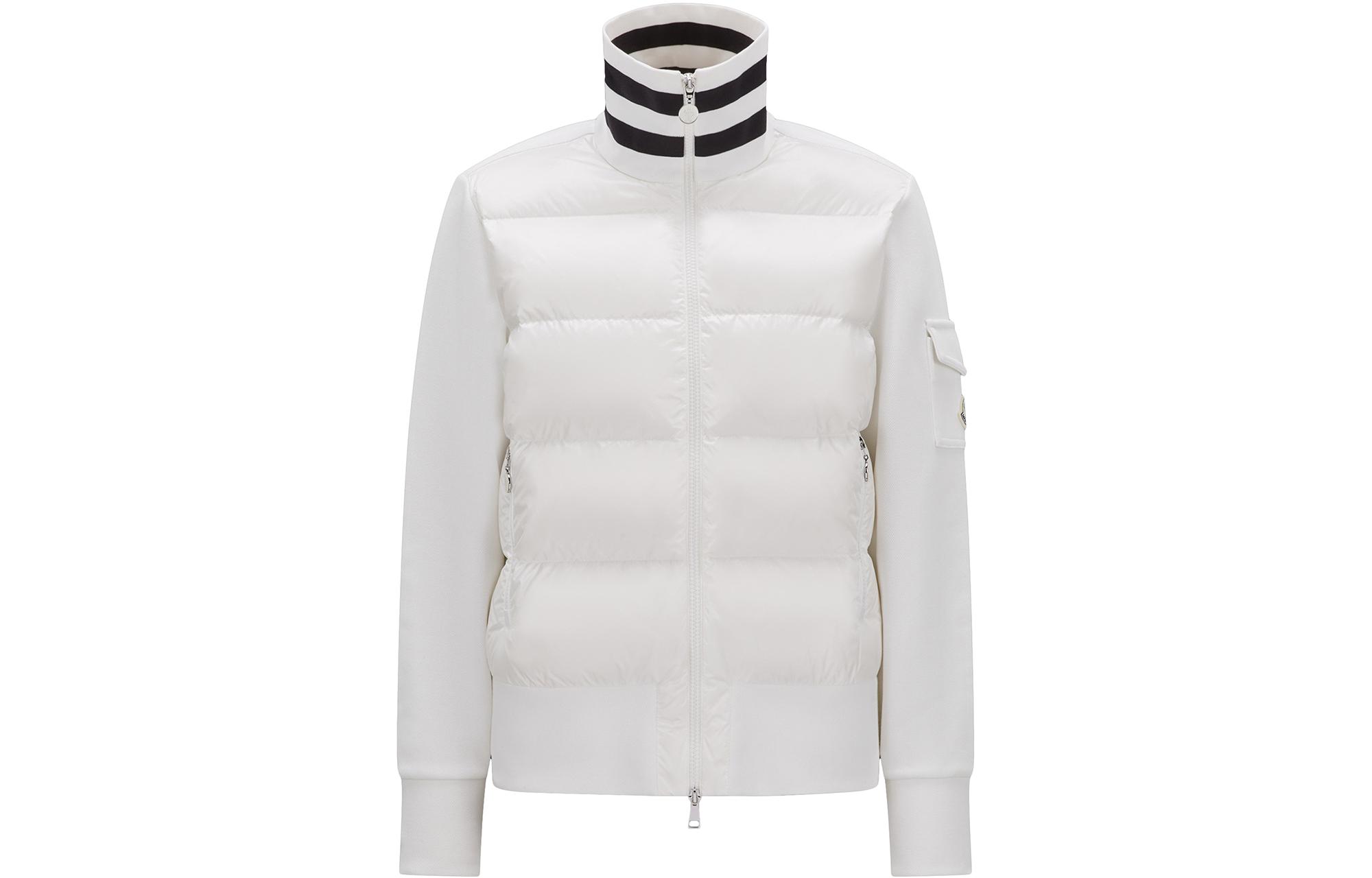 Застегивающийся на молнию пуховик-кардиган 'White' Moncler
Застегивающийся на молнию пуховик-кардиган 'White' Moncler