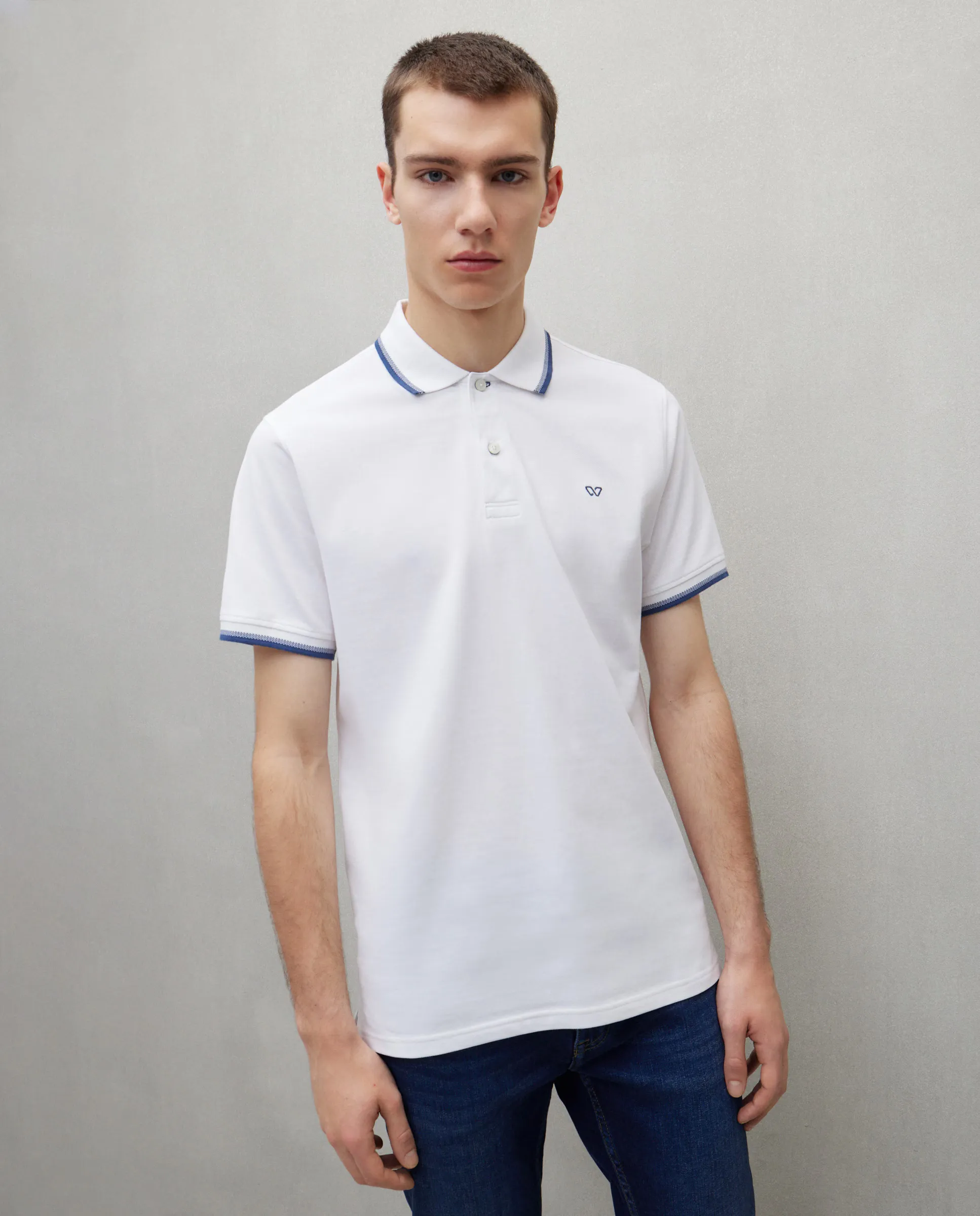 Мужская поло с коротким рукавом Easy Wear, белый 
Мужская поло с коротким рукавом Easy Wear, белый