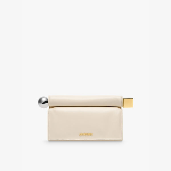Кожаный клатч La Pochette Rond Carré Jacquemus, белый
Кожаный клатч La Pochette Rond Carré Jacquemus, белый