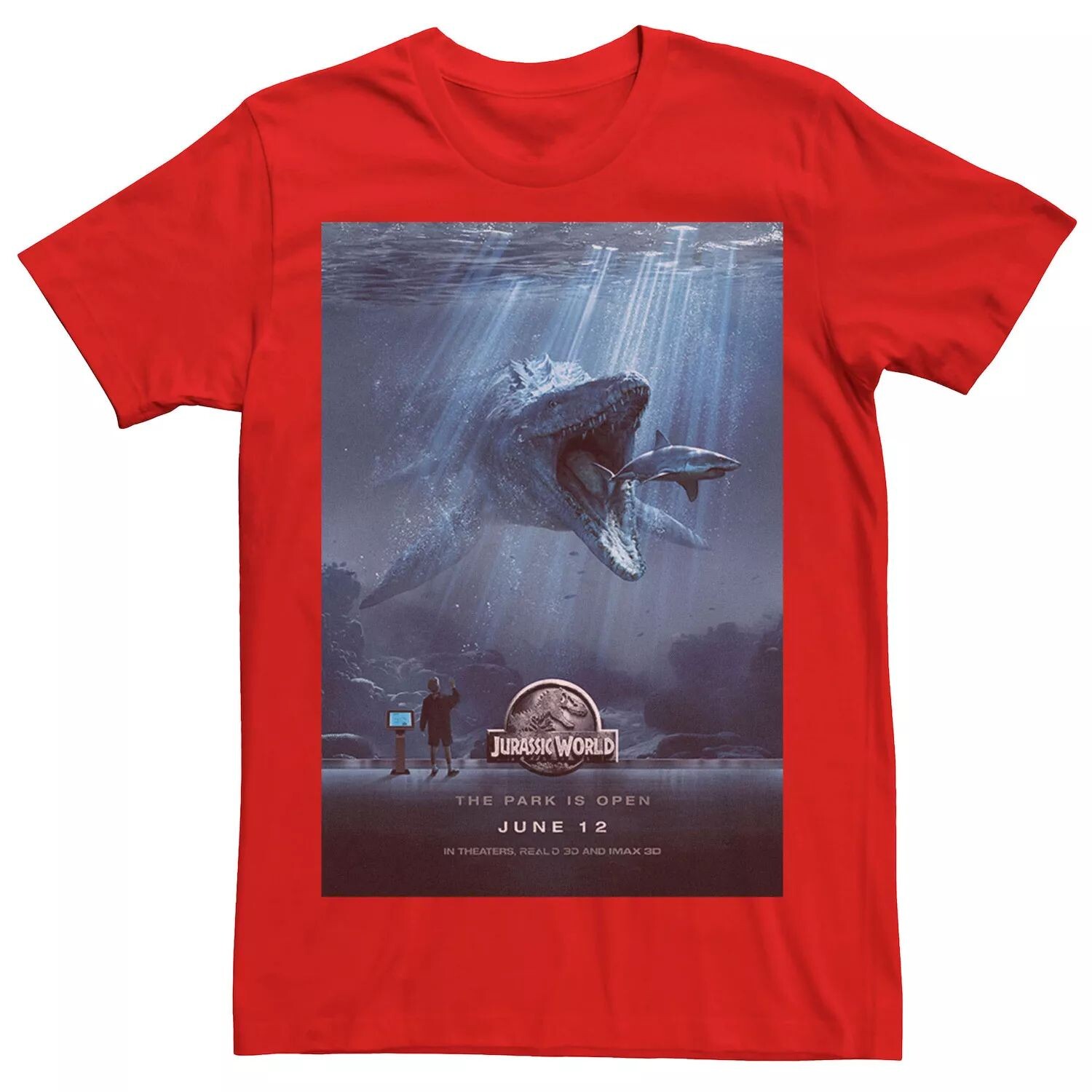 Мужская футболка с постером фильма Mosasaurus Jurassic World, Серый, Мужская футболка с постером фильма Mosasaurus Jurassic World
Мужская футболка с постером фильма Mosasaurus Jurassic World, Серый, Мужская футболка с постером фильма Mosasaurus Jurassic World