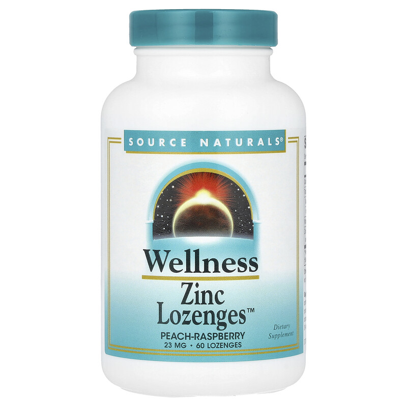 Source Naturals, Wellness, леденцы с цинком , персик и малина, 23 мг, 60 пастилок
Source Naturals, Wellness, леденцы с цинком , персик и малина, 23 мг, 60 пастилок