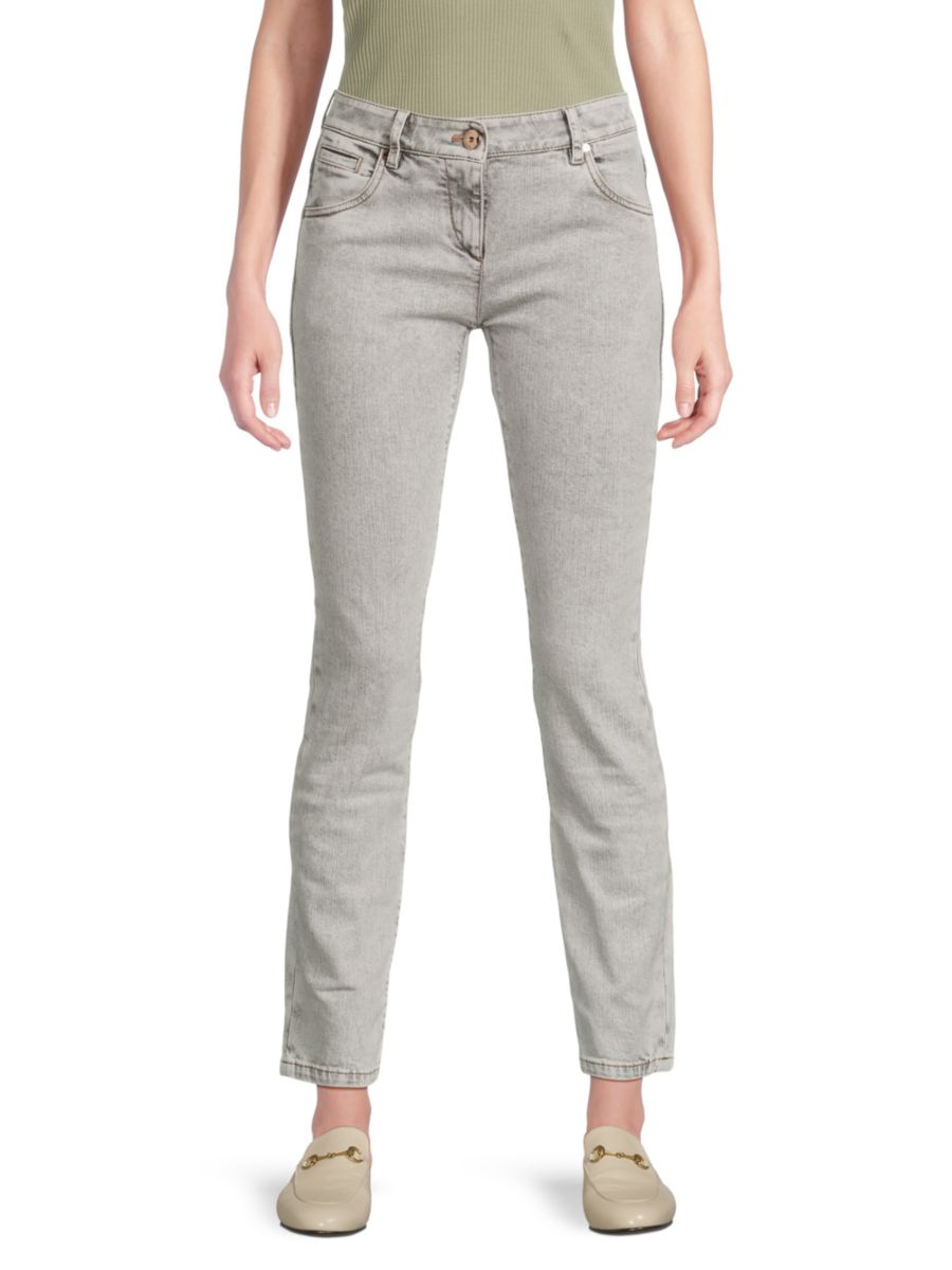 Джинсы с эффектом кислотной стирки Brunello Cucinelli, светло-серый
Джинсы с эффектом кислотной стирки Brunello Cucinelli, светло-серый