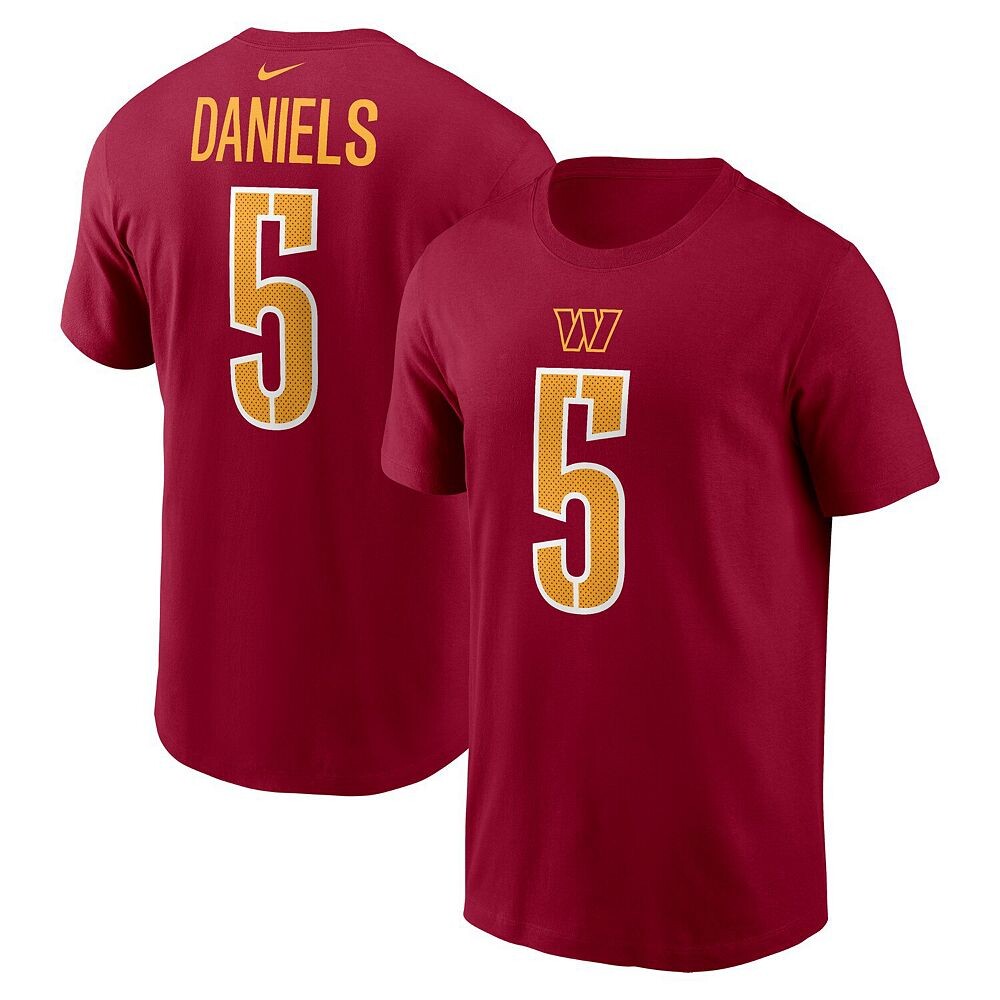 Мужская футболка Nike Jayden Daniels Burgundy Washington Commanders с именем и номером драфта НФЛ 2024 года, цвет Wft Med Re
Мужская футболка Nike Jayden Daniels Burgundy Washington Commanders с именем и номером драфта НФЛ 2024 года, цвет Wft Med Re