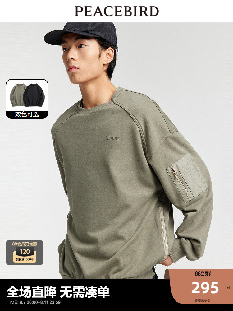 Толстовка мужская Peacebird с круглым вырезом, зеленый
Толстовка мужская Peacebird с круглым вырезом, зеленый