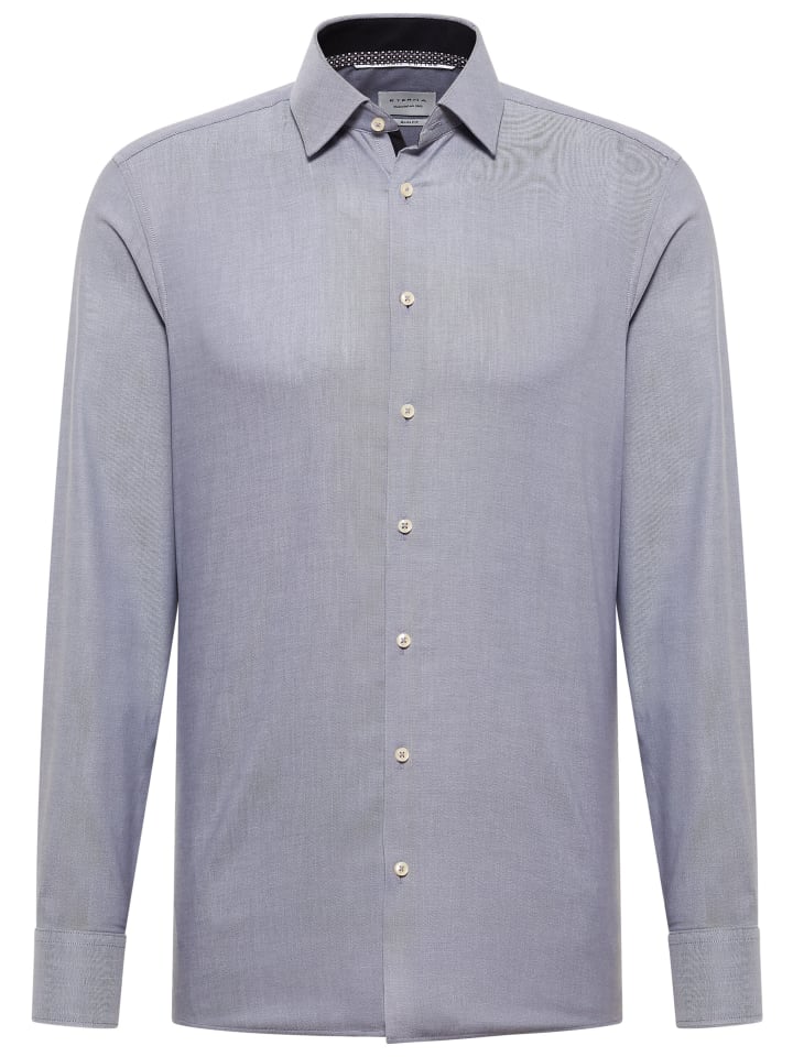 Eterna Приталенная рубашка стального серого цвета
Eterna Приталенная рубашка стального серого цвета