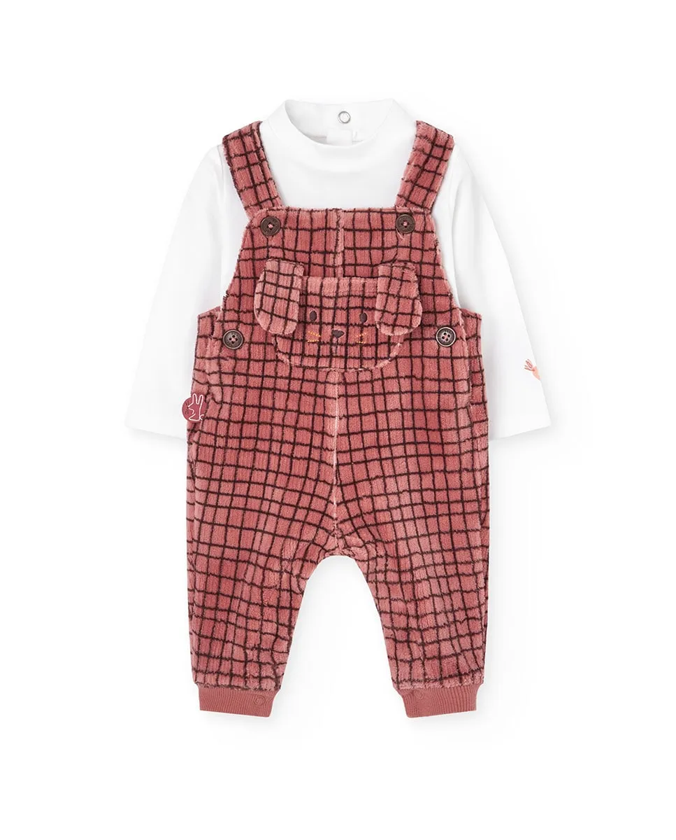 Детский комплект футболка и комбинезон с клетчатым принтом и полуводолазкой Boboli, светло-красный
Детский комплект футболка и комбинезон с клетчатым принтом и полуводолазкой Boboli, светло-красный