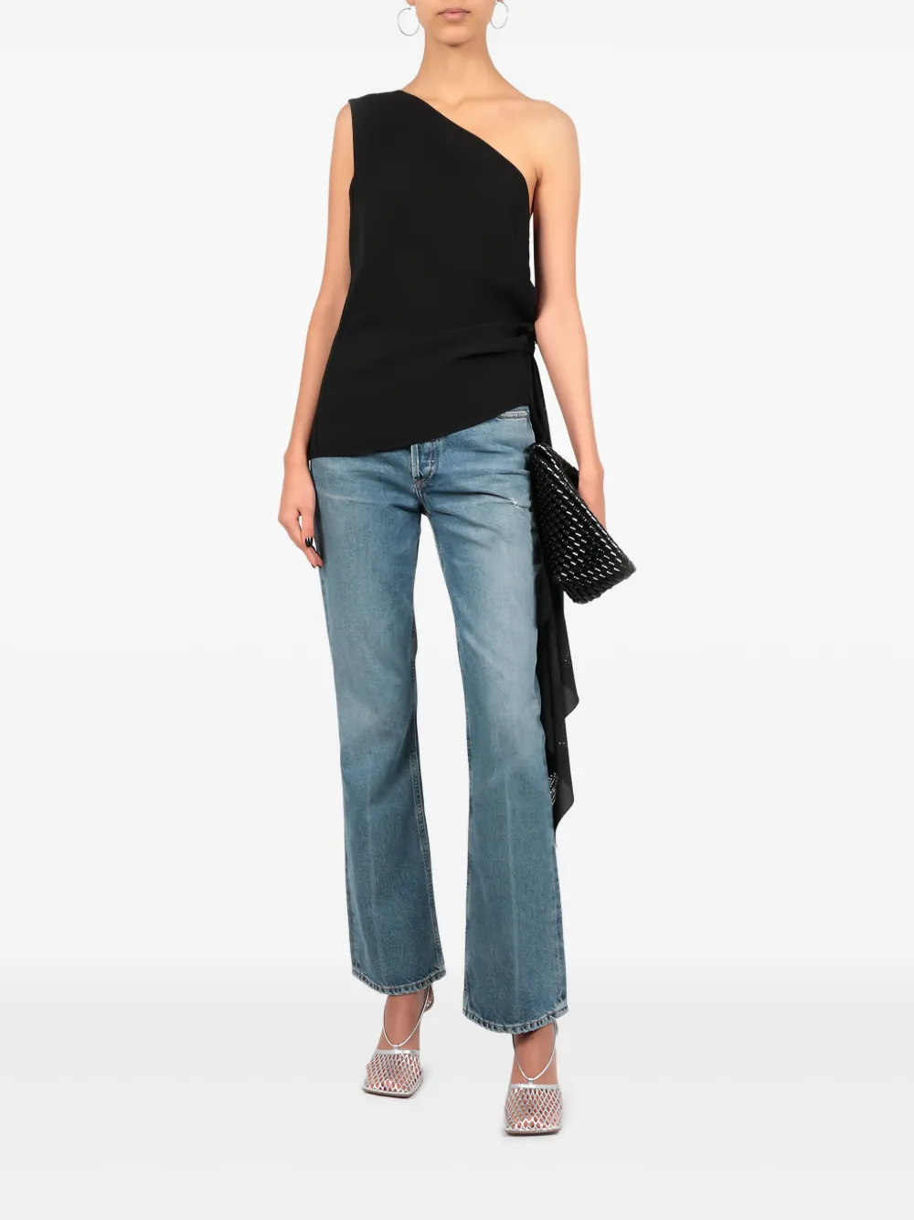 Топ на одно плечо с вырезами Givenchy, черный
Топ на одно плечо с вырезами Givenchy, черный