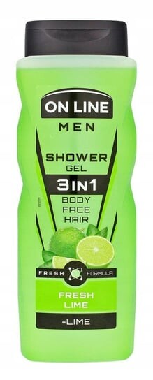 Гель для душа 3в1, 410мл On Line Men, Fresh Lime
Гель для душа 3в1, 410мл On Line Men, Fresh Lime