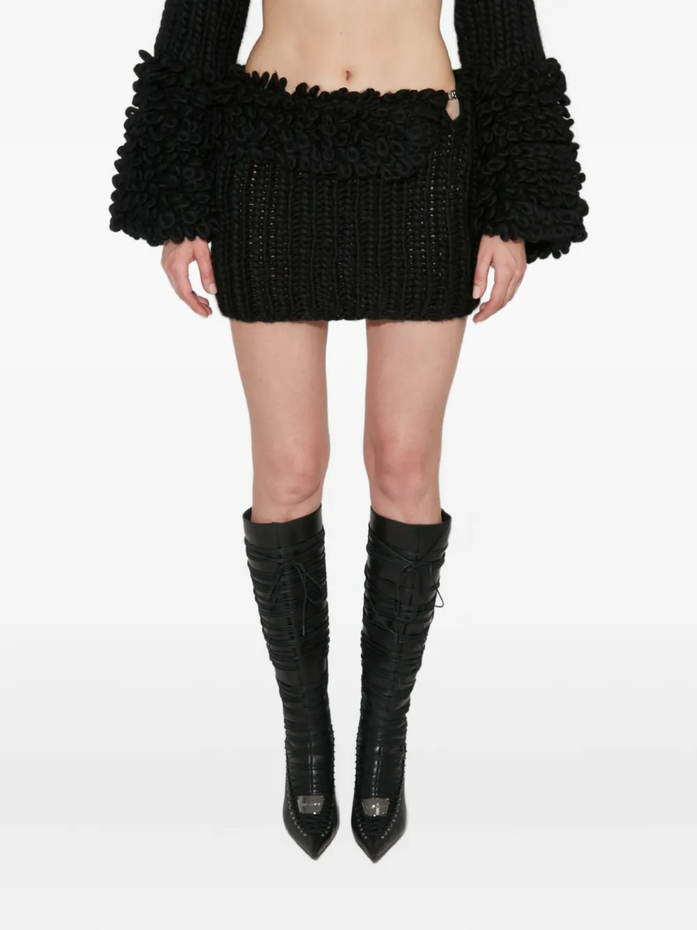 Вязаная мини-юбка с фурнитурой-логотипом Misbhv, черный
Вязаная мини-юбка с фурнитурой-логотипом Misbhv, черный