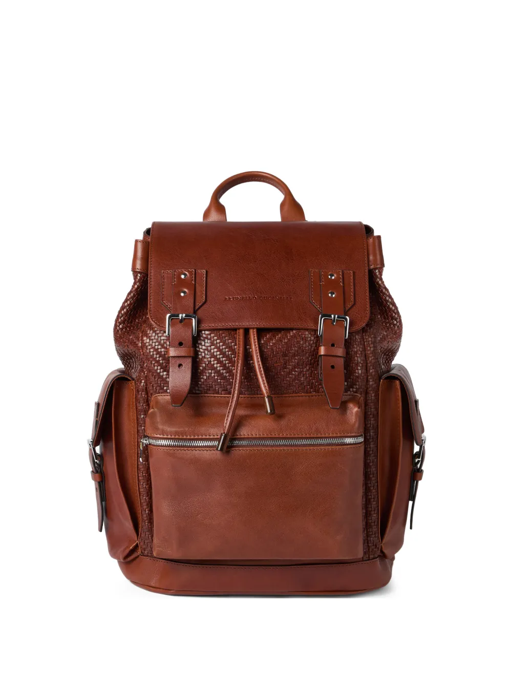 Рюкзак с плетеной отделкой Brunello Cucinelli, коричневый
Рюкзак с плетеной отделкой Brunello Cucinelli, коричневый