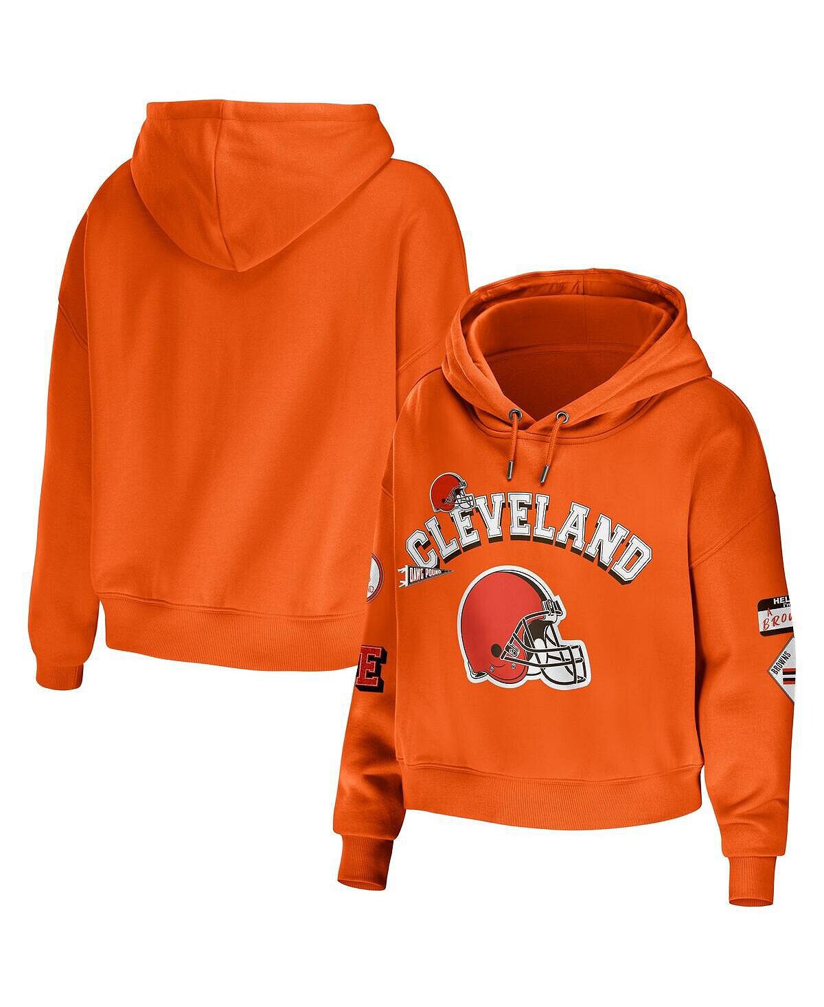 Женский оранжевый укороченный пуловер с капюшоном Cleveland Browns Modest WEAR by Erin Andrews 
Женский оранжевый укороченный пуловер с капюшоном Cleveland Browns Modest WEAR by Erin Andrews