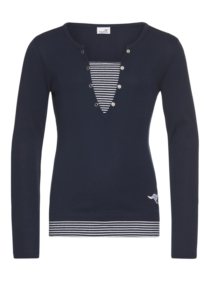 Рубашка с длинными рукавами темно-синего цвета Kangaroos
Рубашка с длинными рукавами темно-синего цвета Kangaroos