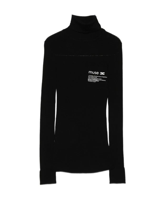 Черный свитер для женщин осень-зима 2025 Elisabetta Franchi, черный
Черный свитер для женщин осень-зима 2025 Elisabetta Franchi, черный