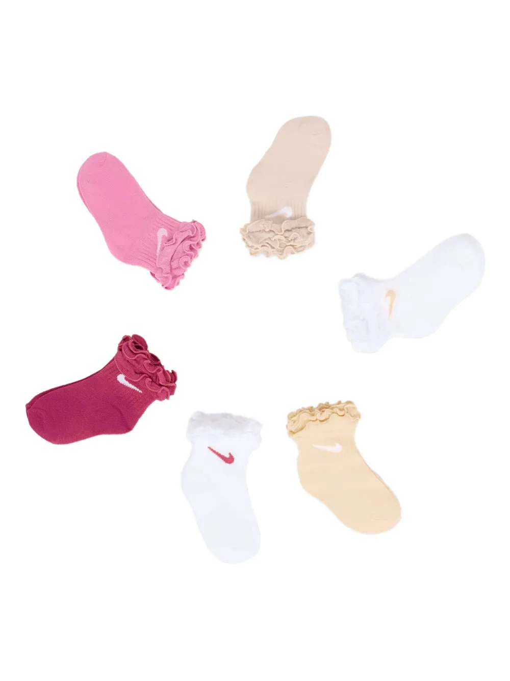 Носки с оборками и логотипом (набор из шести пар) Nike Kids, нейтральный
Носки с оборками и логотипом (набор из шести пар) Nike Kids, нейтральный