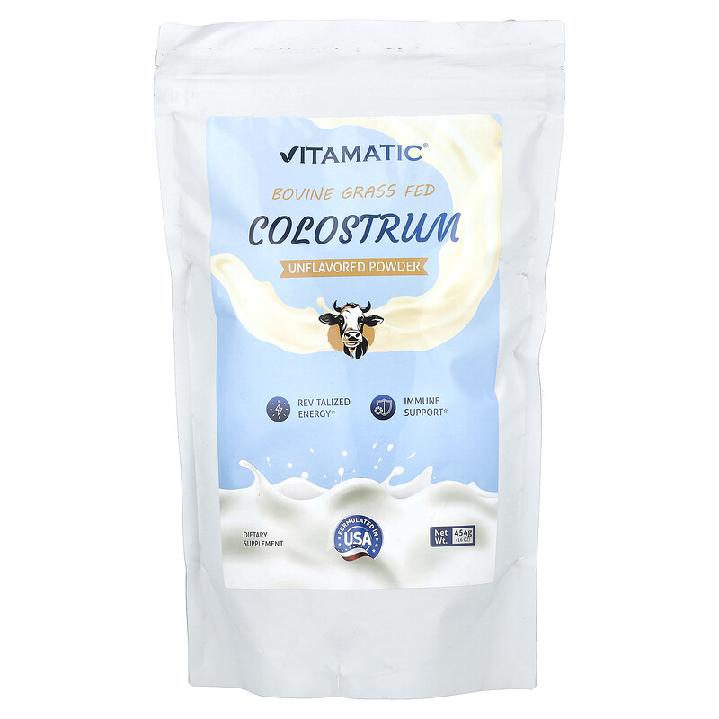 Vitamatic, Молозиво, откормленное из крупного рогатого скота, без добавок, 454 г (16 унций)
Vitamatic, Молозиво, откормленное из крупного рогатого скота, без добавок, 454 г (16 унций)