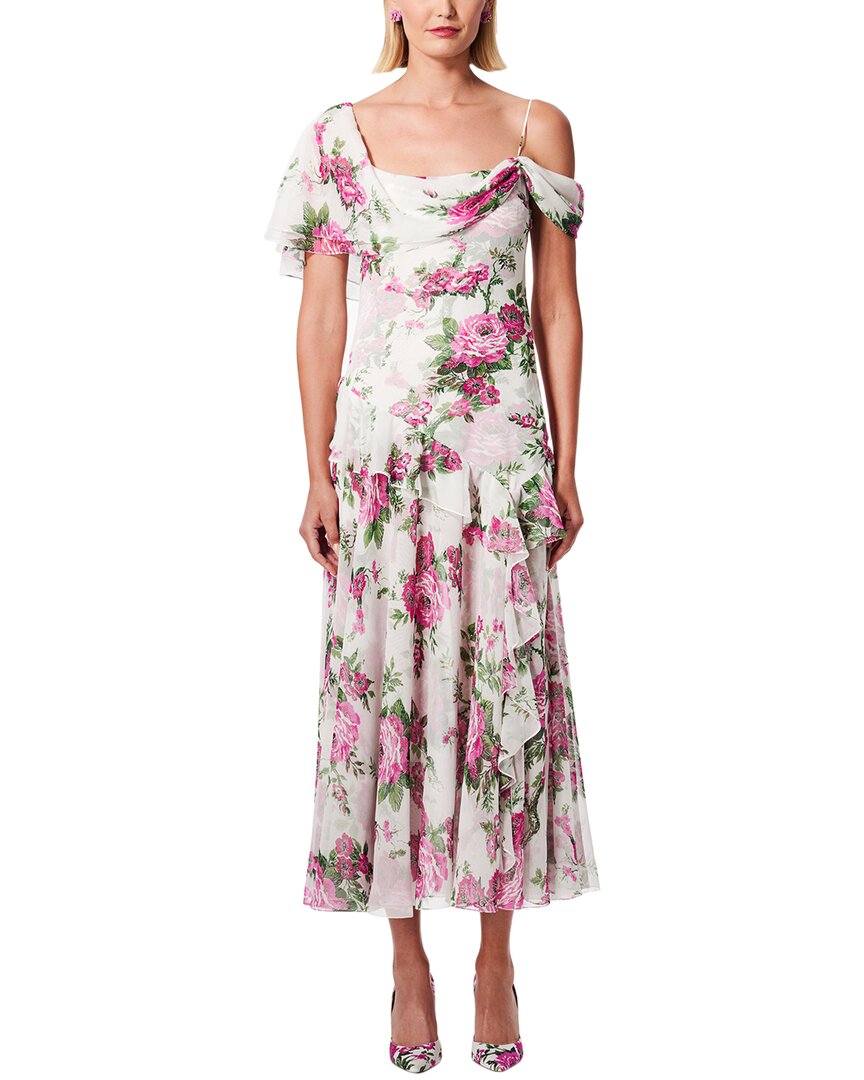 Carolina Herrera Платье миди из шелка с драпированными плечами, белый
Carolina Herrera Платье миди из шелка с драпированными плечами, белый