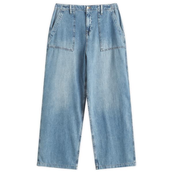 Легкие льняные джинсовые брюки Good American, индиго
Легкие льняные джинсовые брюки Good American, индиго