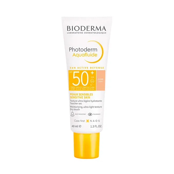 Тональный крем легкой текстуры SPF 50 Photoderm Aquafluide Bioderma, цвет claro 
Тональный крем легкой текстуры SPF 50 Photoderm Aquafluide Bioderma, цвет claro